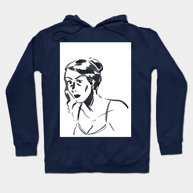 Woman portrait Hoodie by Emmademoizelllle